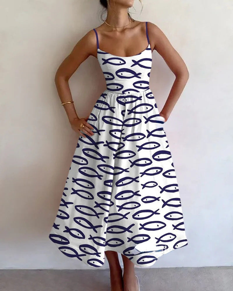 Sabbie - Coastal Sketch Midi Dress