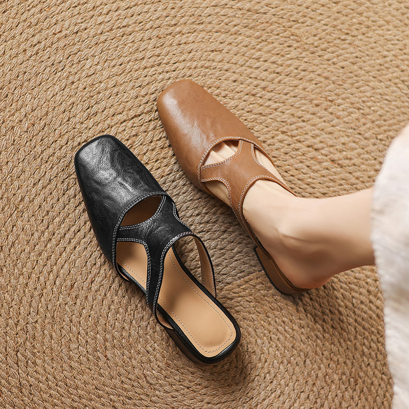 Zelda - Genuine Leather Mules