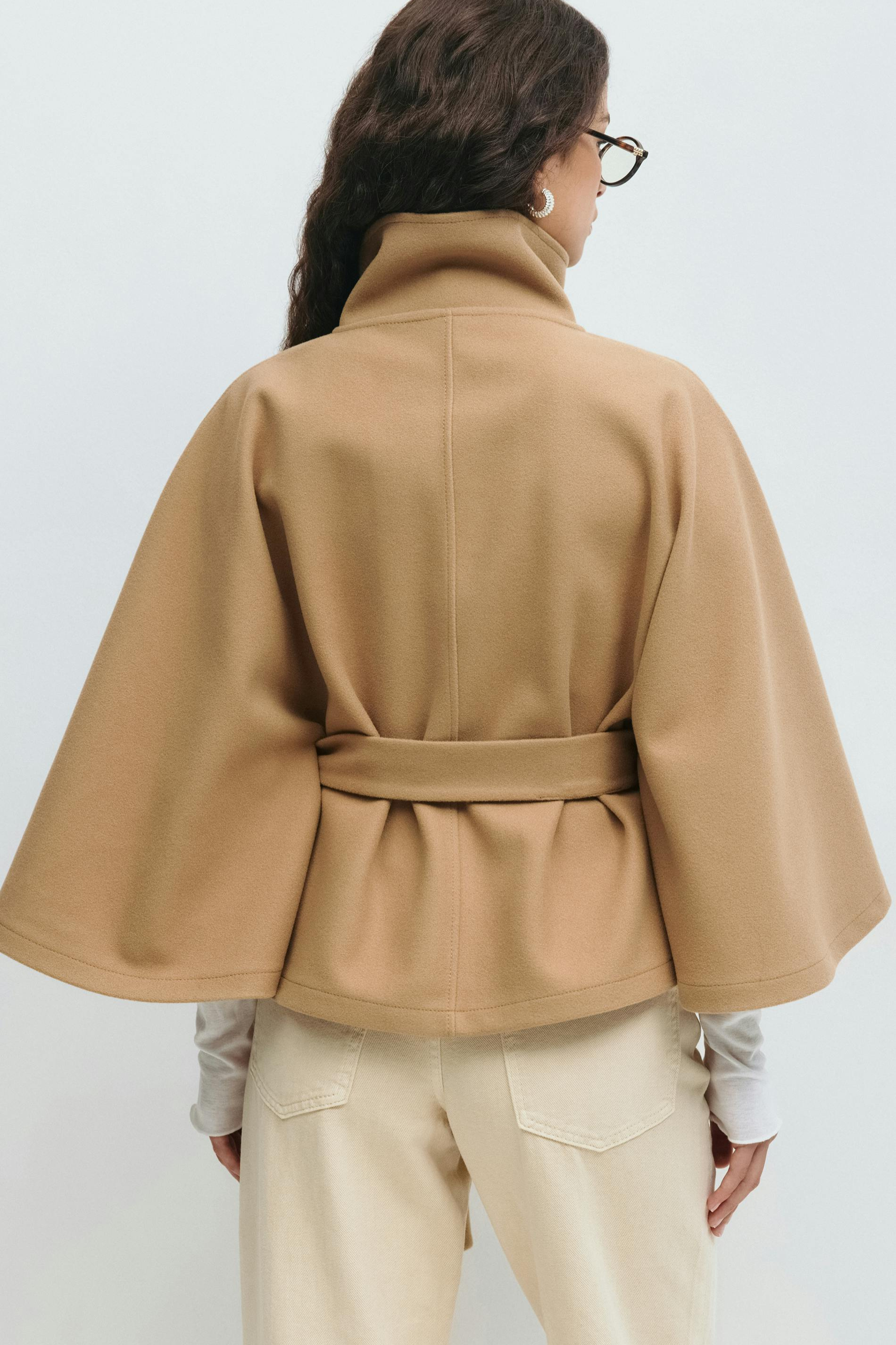 Alexandria - Belted Cape Jacket