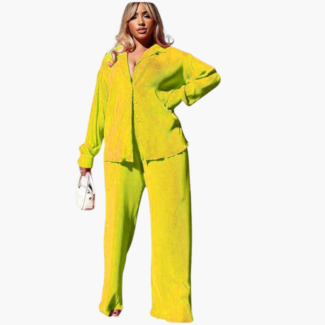 Jessi | Elegant Pleated Two-Piece Set