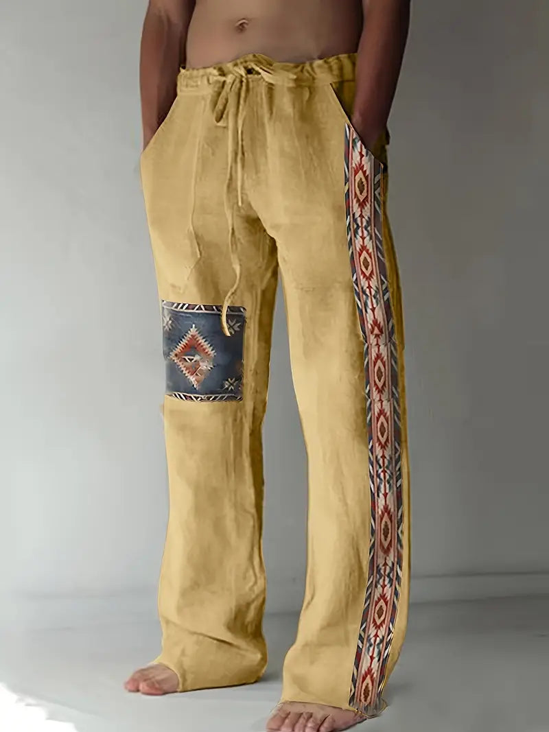 Patrick – Relaxed Ethnic Pants with Geometric Details