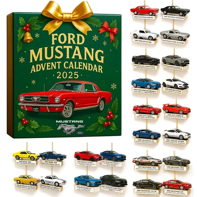 24-Day Iconic Mini Car Ford Mustang Advent Calendar