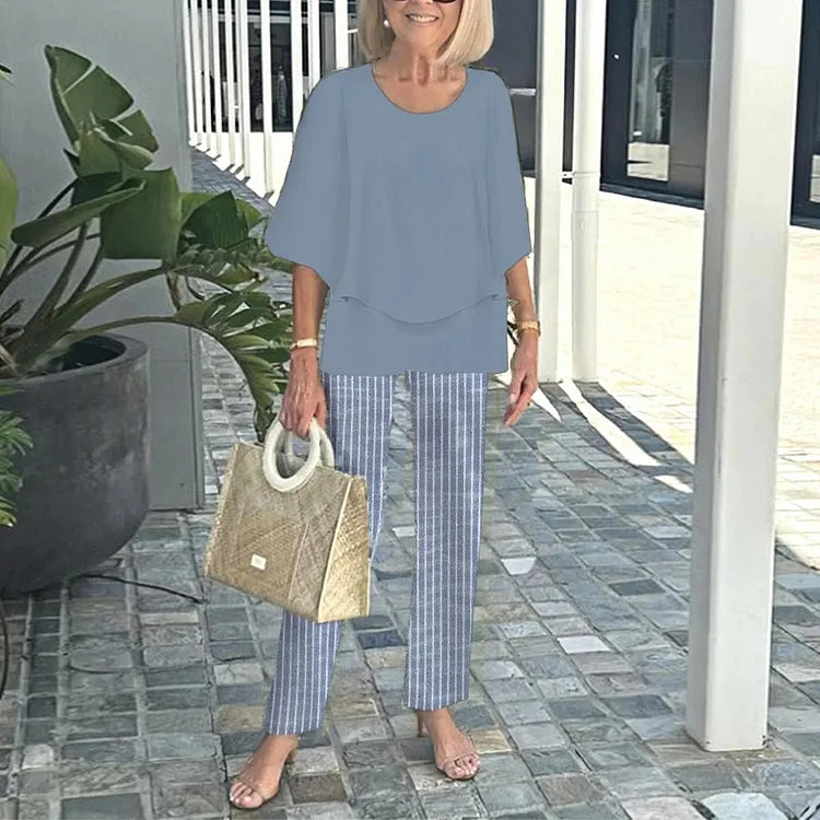 Gaia - Trendy Print Two-Piece Set