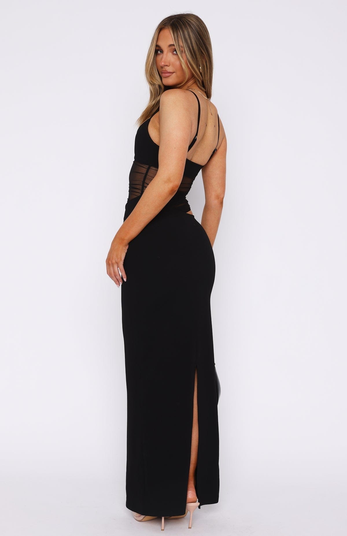 Lyca - Elegant Maxi Dress with Cut Outs