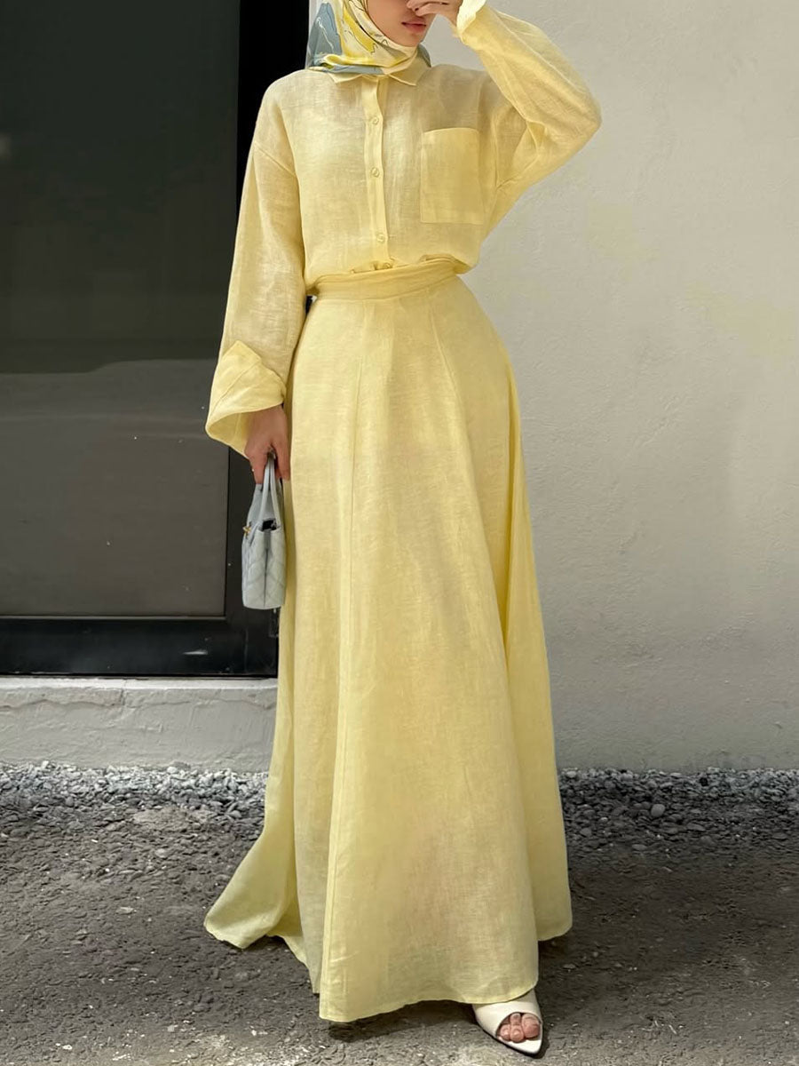 Mila – Elegant Two-Piece Linen Set