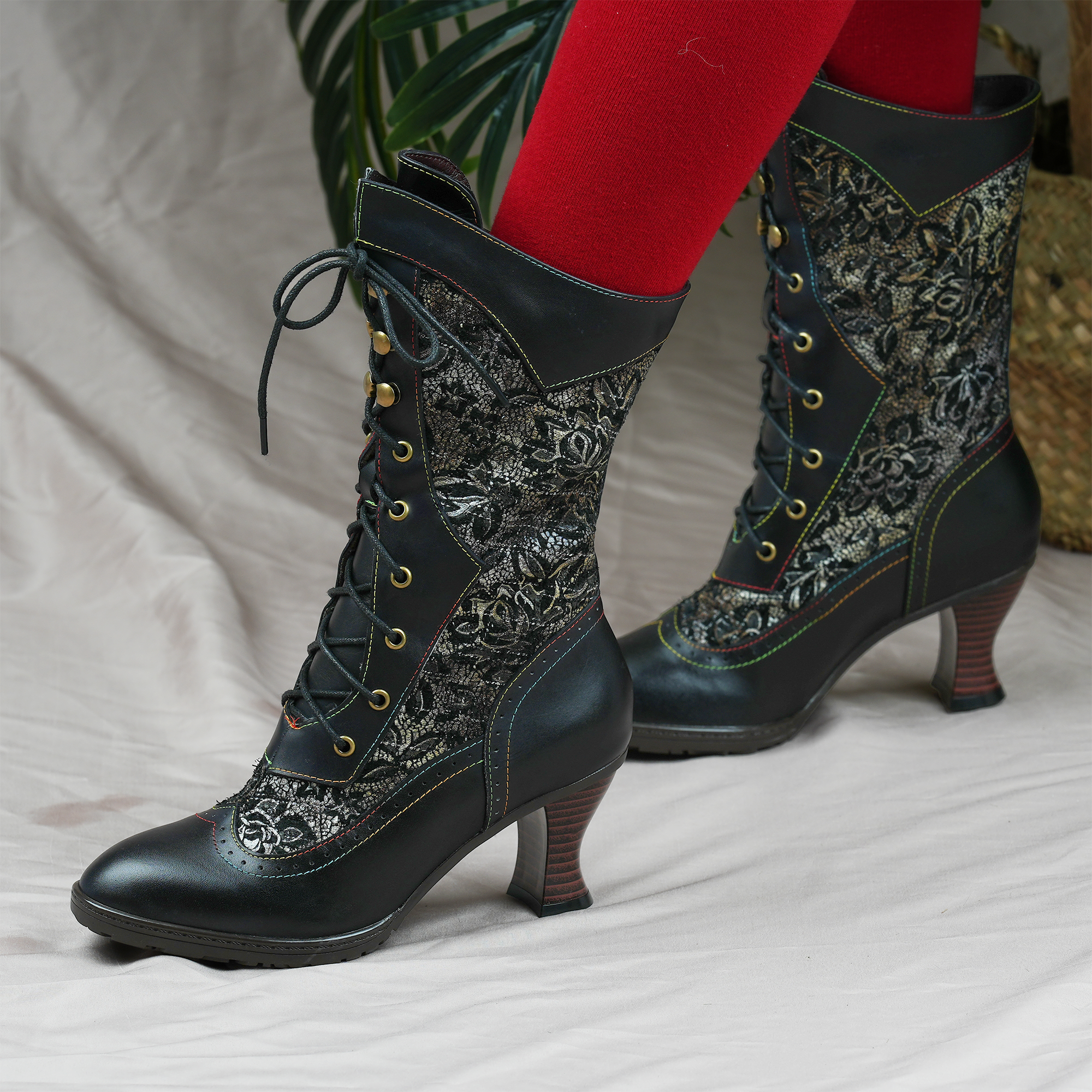 Willow - Victorian Elegance Mid-Calf Boots