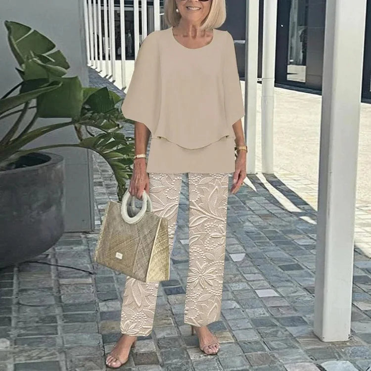 Gaia - Trendy Print Two-Piece Set