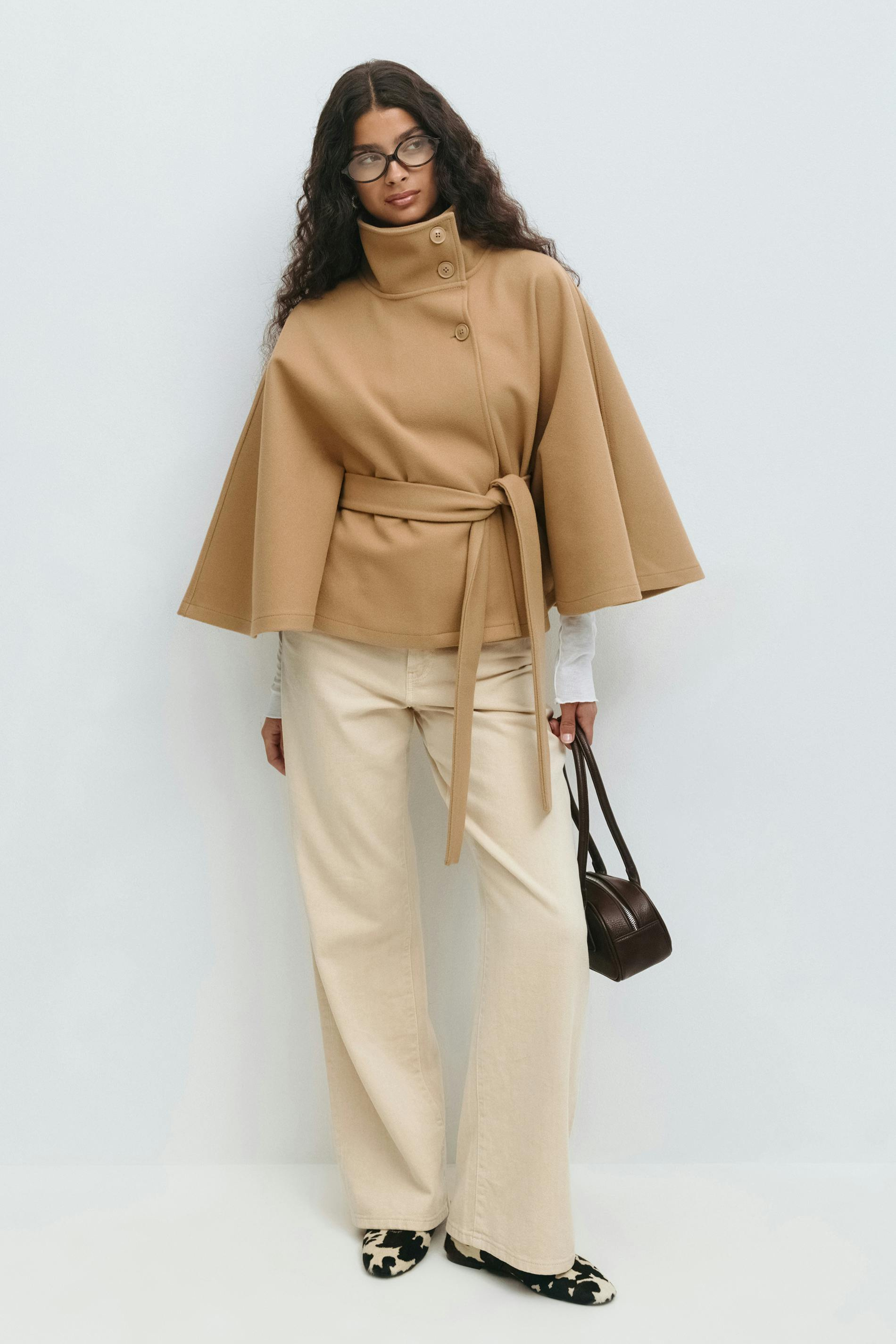 Alexandria - Belted Cape Jacket
