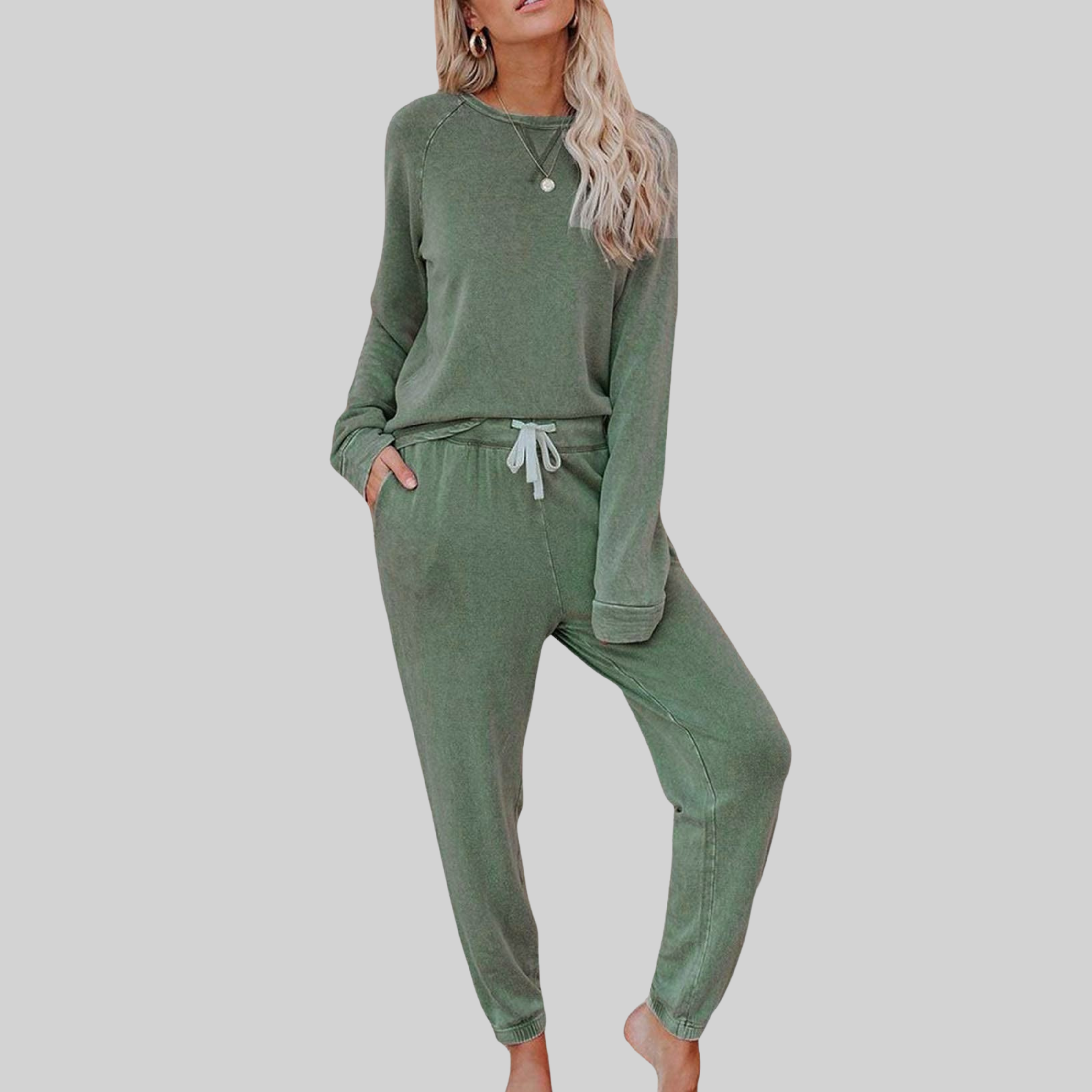 Jackie – Casual Long Sleeve and Sweatpants Set