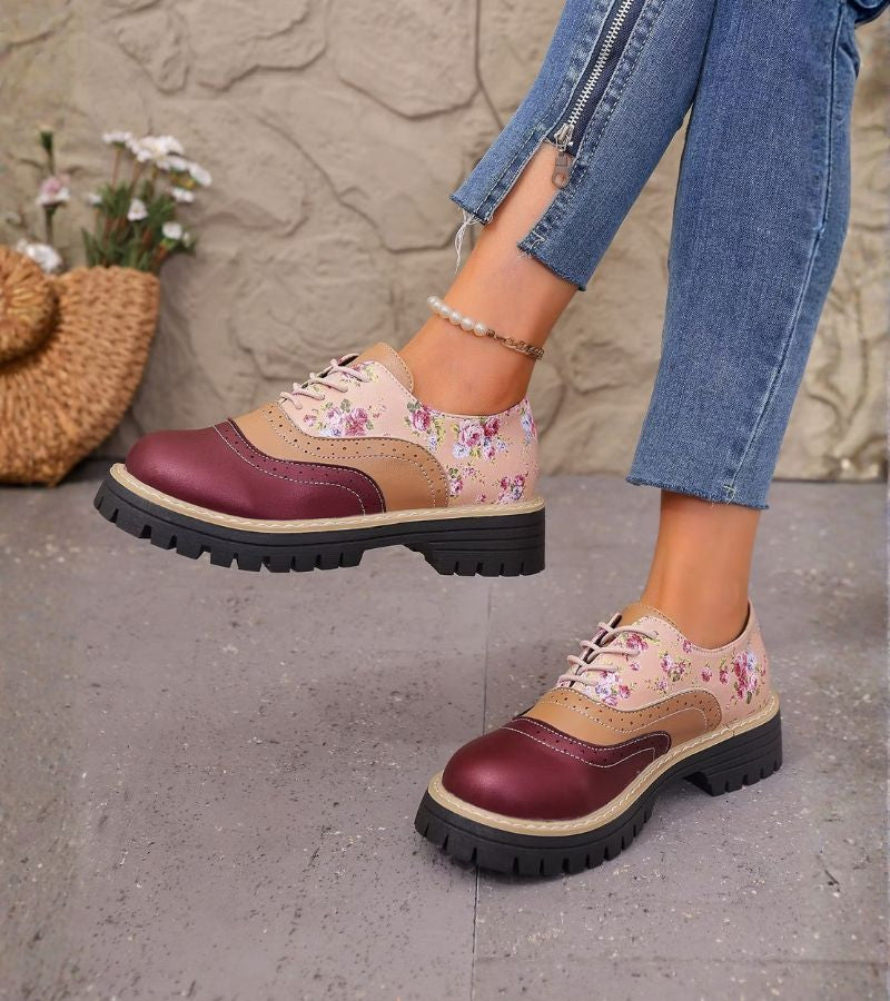 Juniper – Floral Orthopedic Oxford Shoes