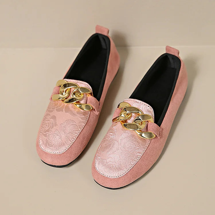 Dahlia – Elegant Loafers with Chain Detail