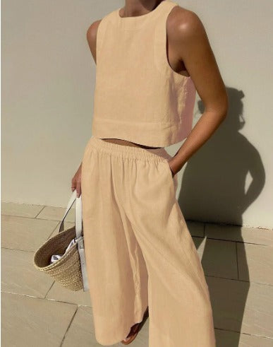Artemis – Lightweight Summer Set with Flowing Pants and Structured Top