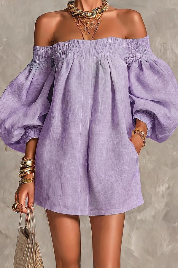 Ciara - Sienna Lantern-Sleeve Mini Dress