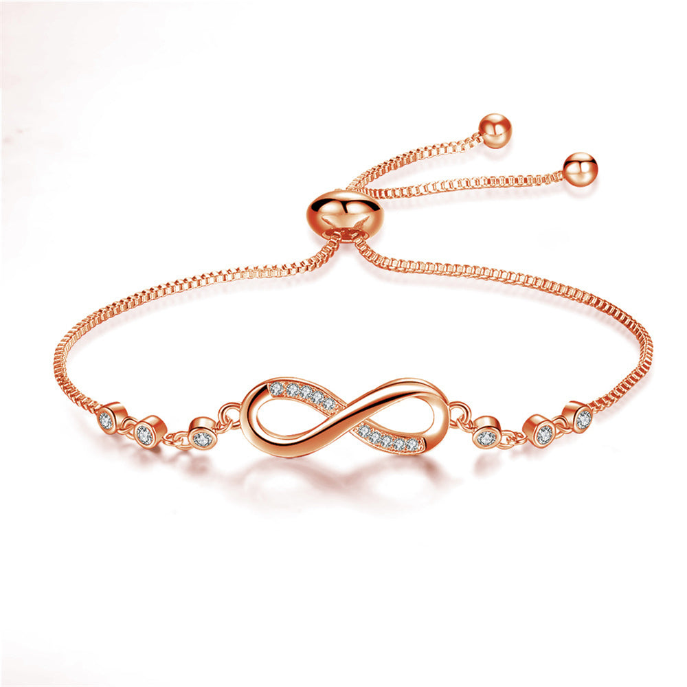 Anasthasia – Adjustable Silver Bracelet with Infinity Symbol