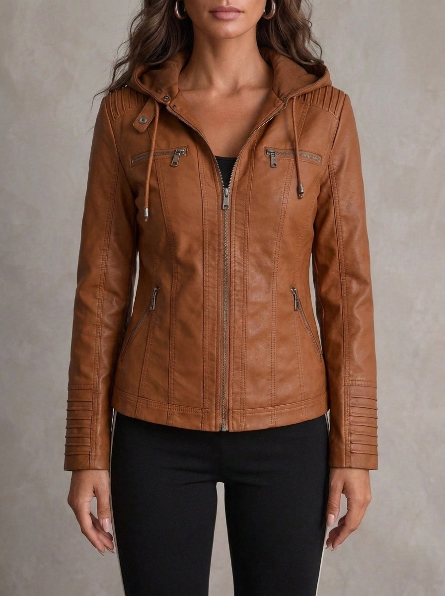 Ailany - Elegant Leather Jacket