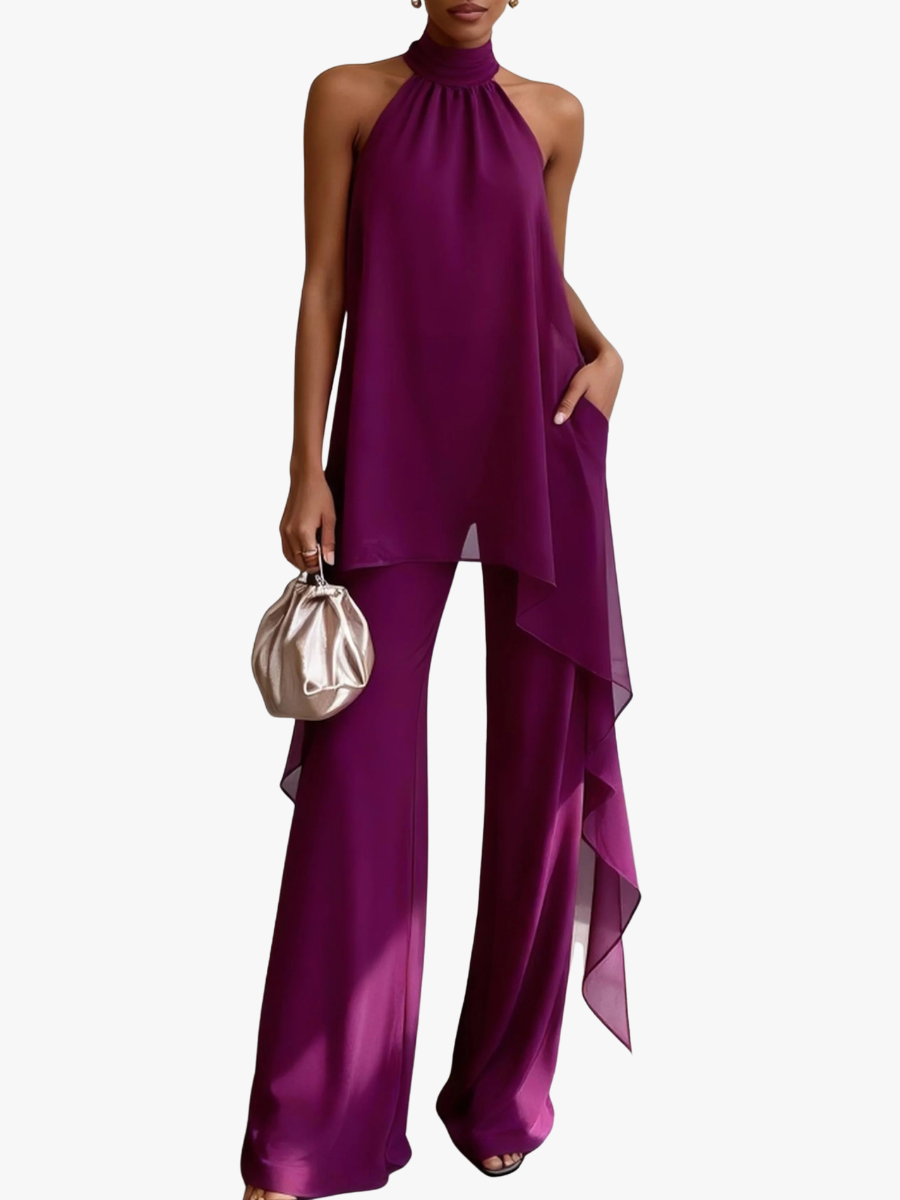 Amelia - Elegant Halter Pants Set