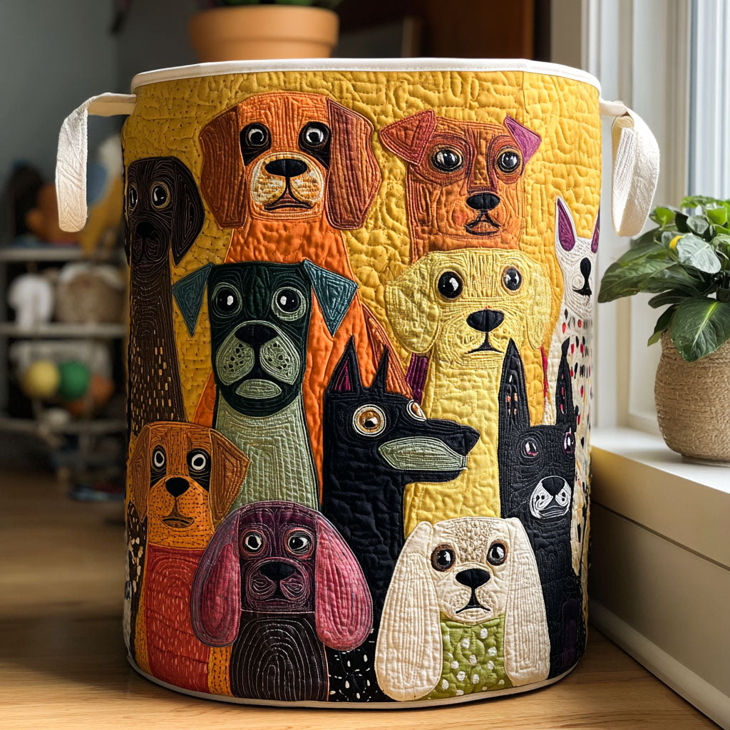 Cookie – Hand-Quilted Woodland Dog Basket