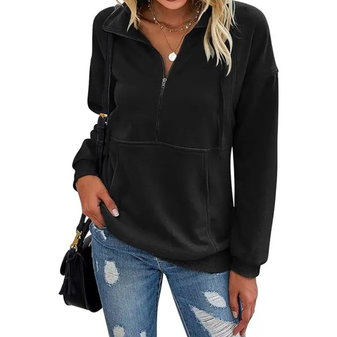 Reena – Cozy Half-Zip Fleece Sweatshirt