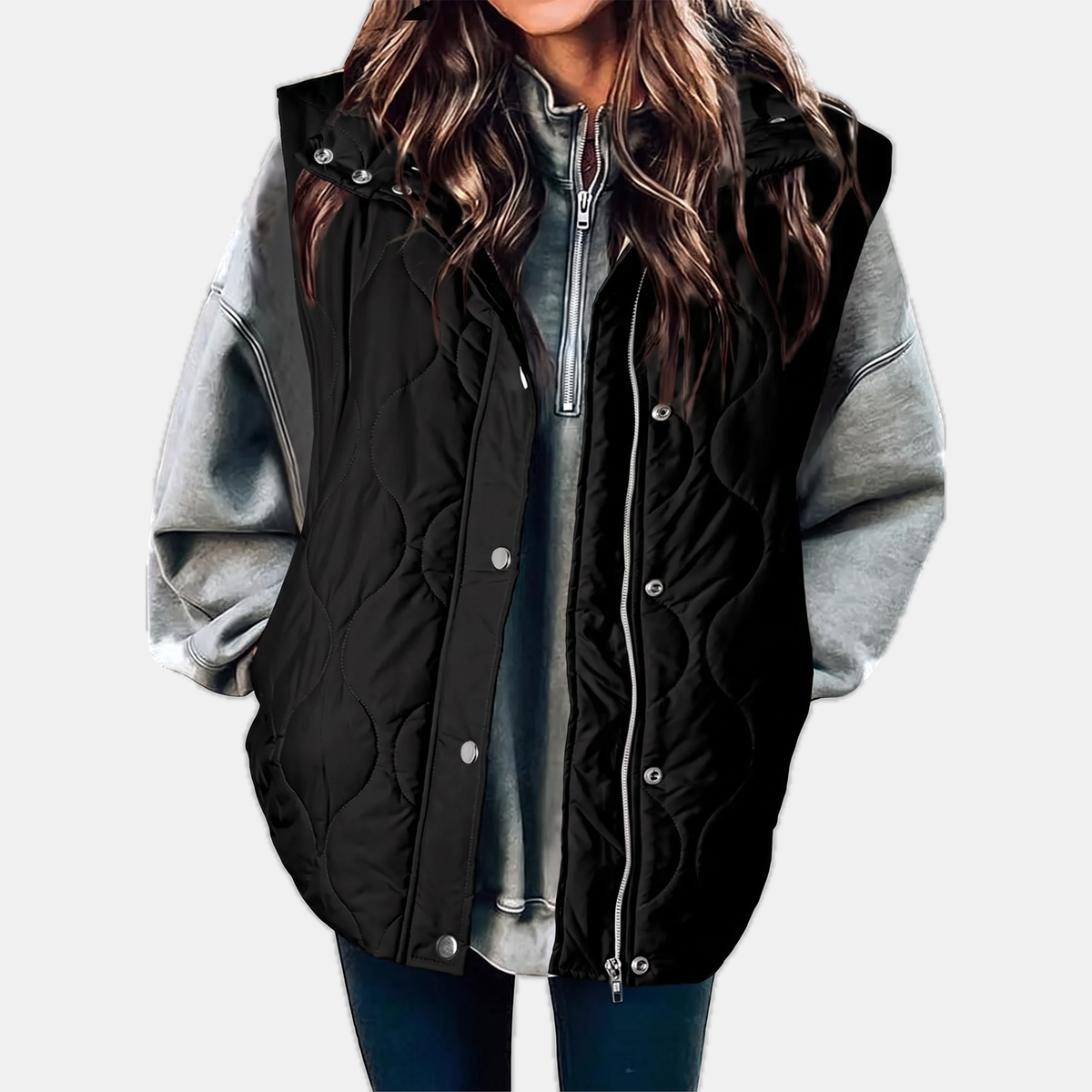 Dulce - Quilted Hooded Puffer Vest
