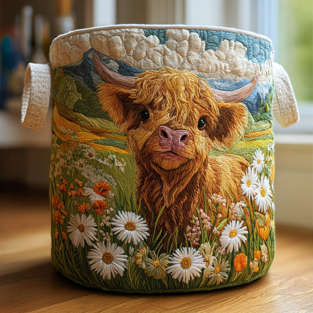 Mabel – Hand-Quilted Floral Basket
