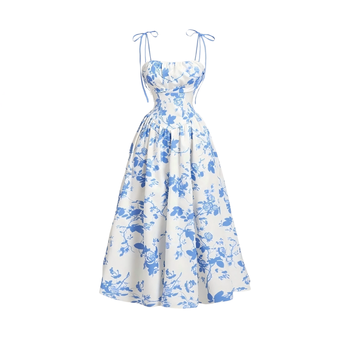 Abegail - Floral Tie-Shoulder Cami Dress