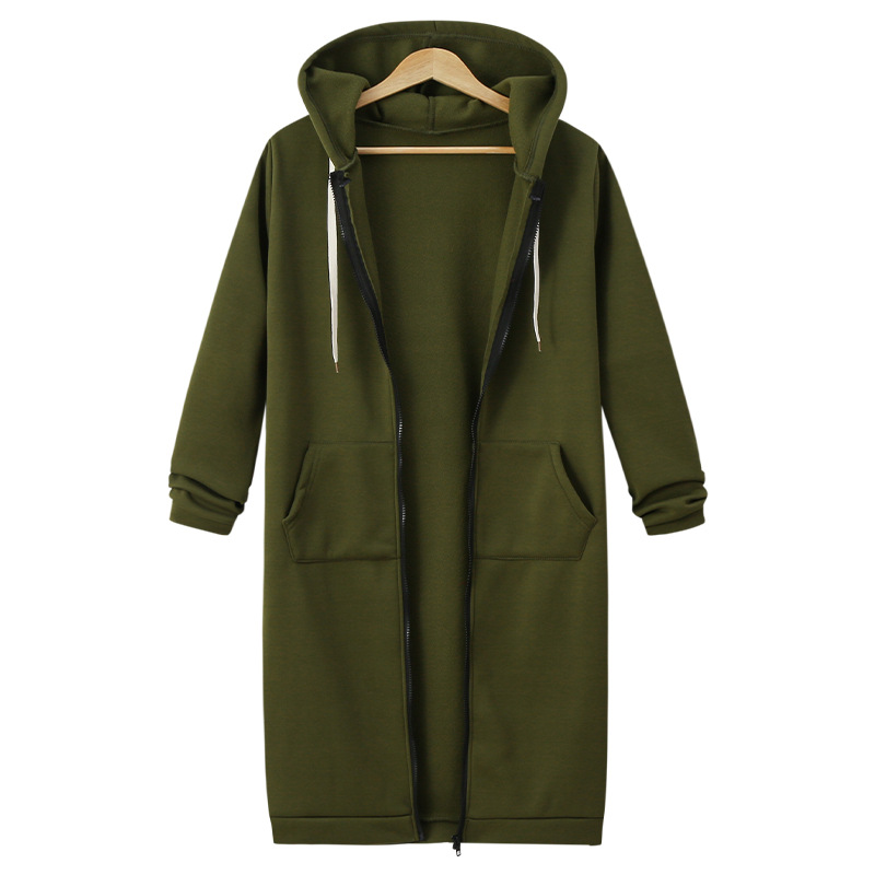 Agnes – Long Fleece Hooded Jacket