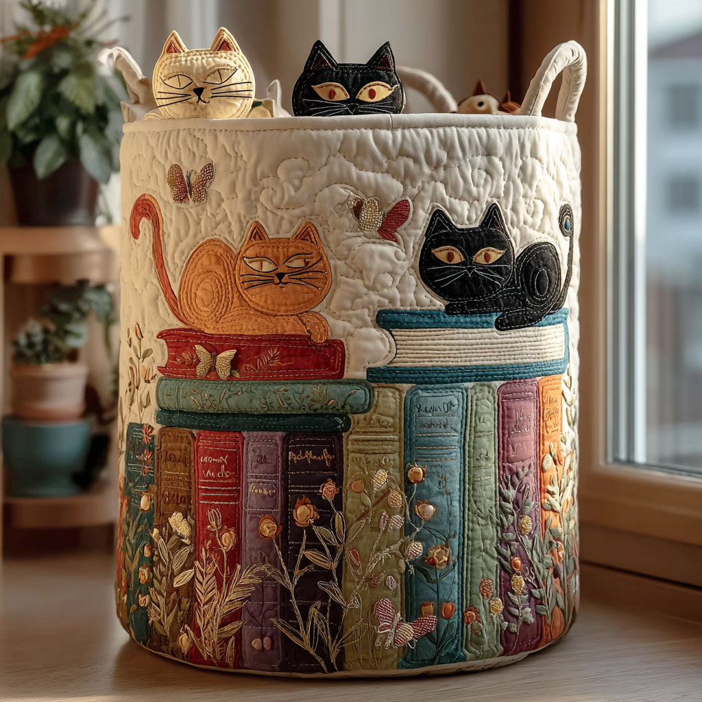 Mimi – Hand-Quilted Cat Basket