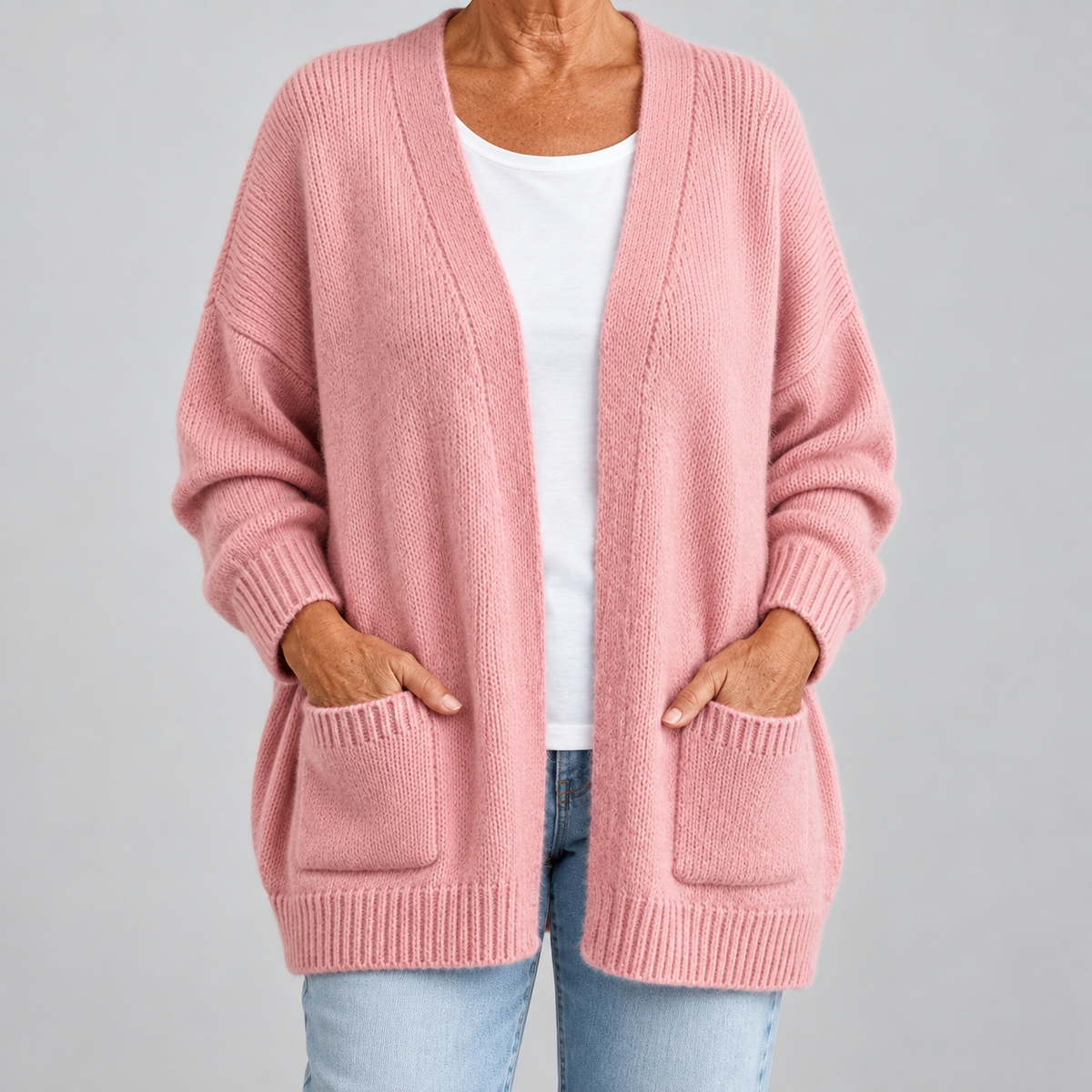 Mary – Open-Front Cardigan with Pockets