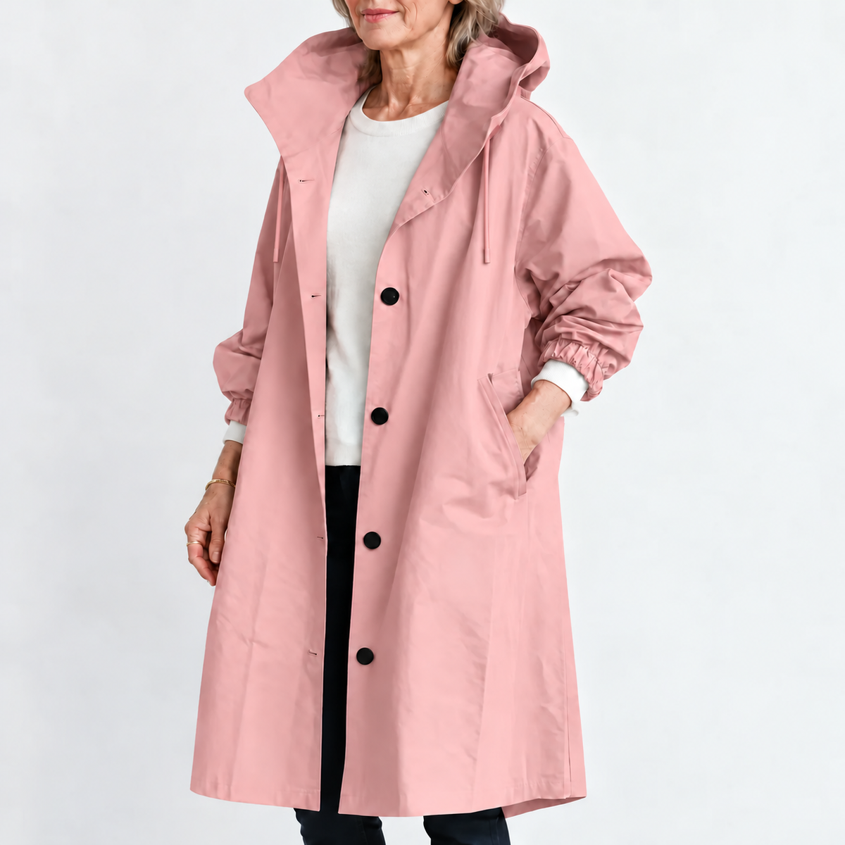 Briana – Hooded Longline Trench Coat