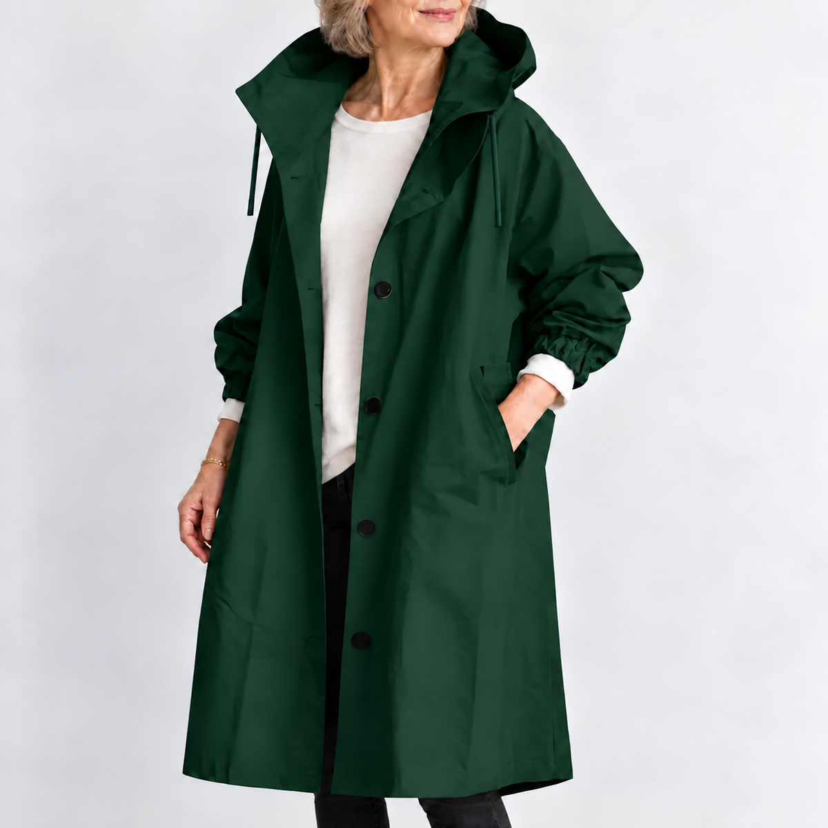 Briana – Hooded Longline Trench Coat