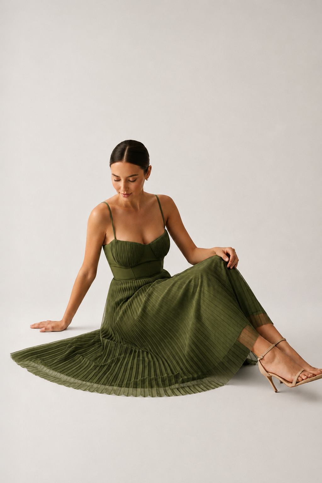 Jocelyn - Structured Corset Midi Dress
