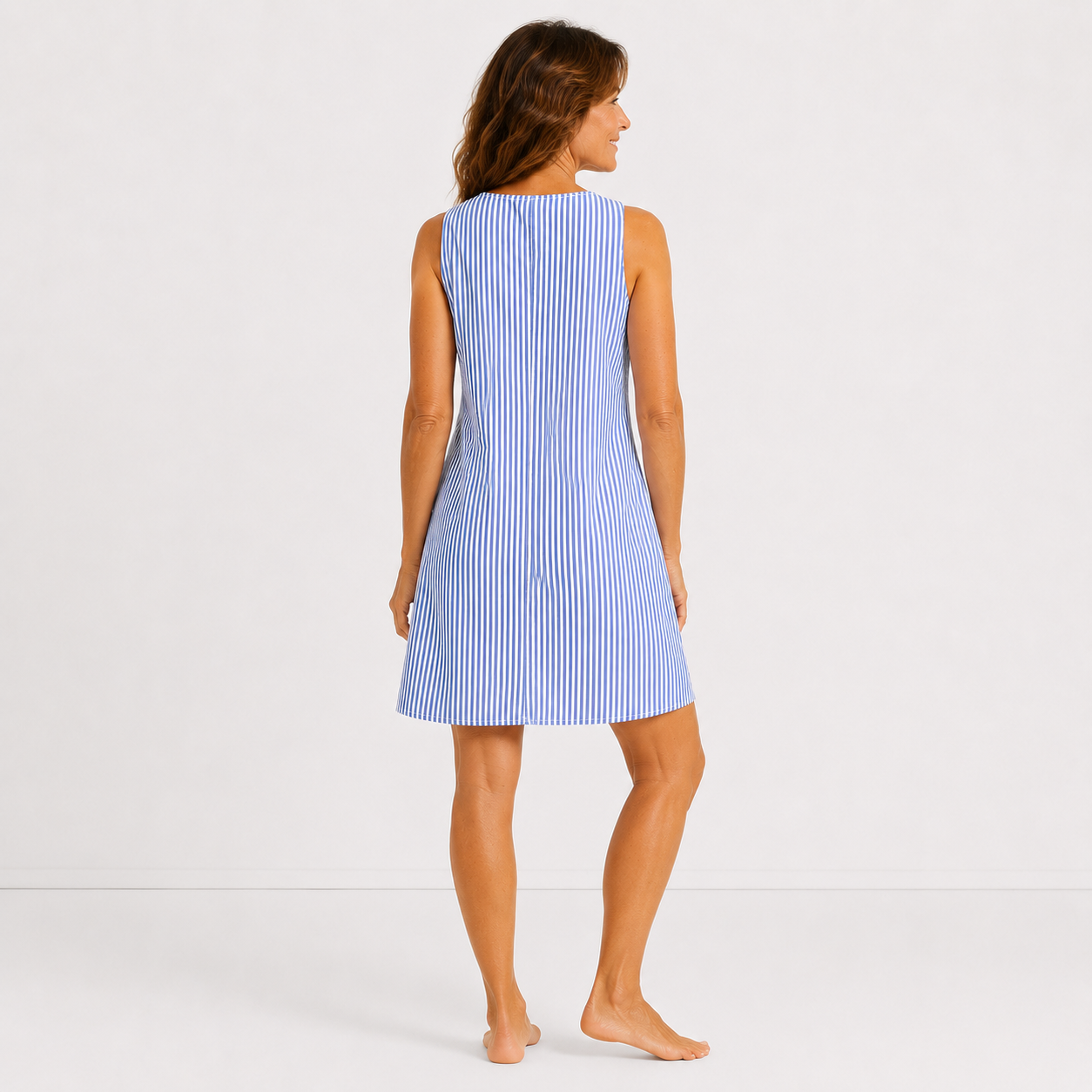 Normie - Striped Suspender Dress with Pockets
