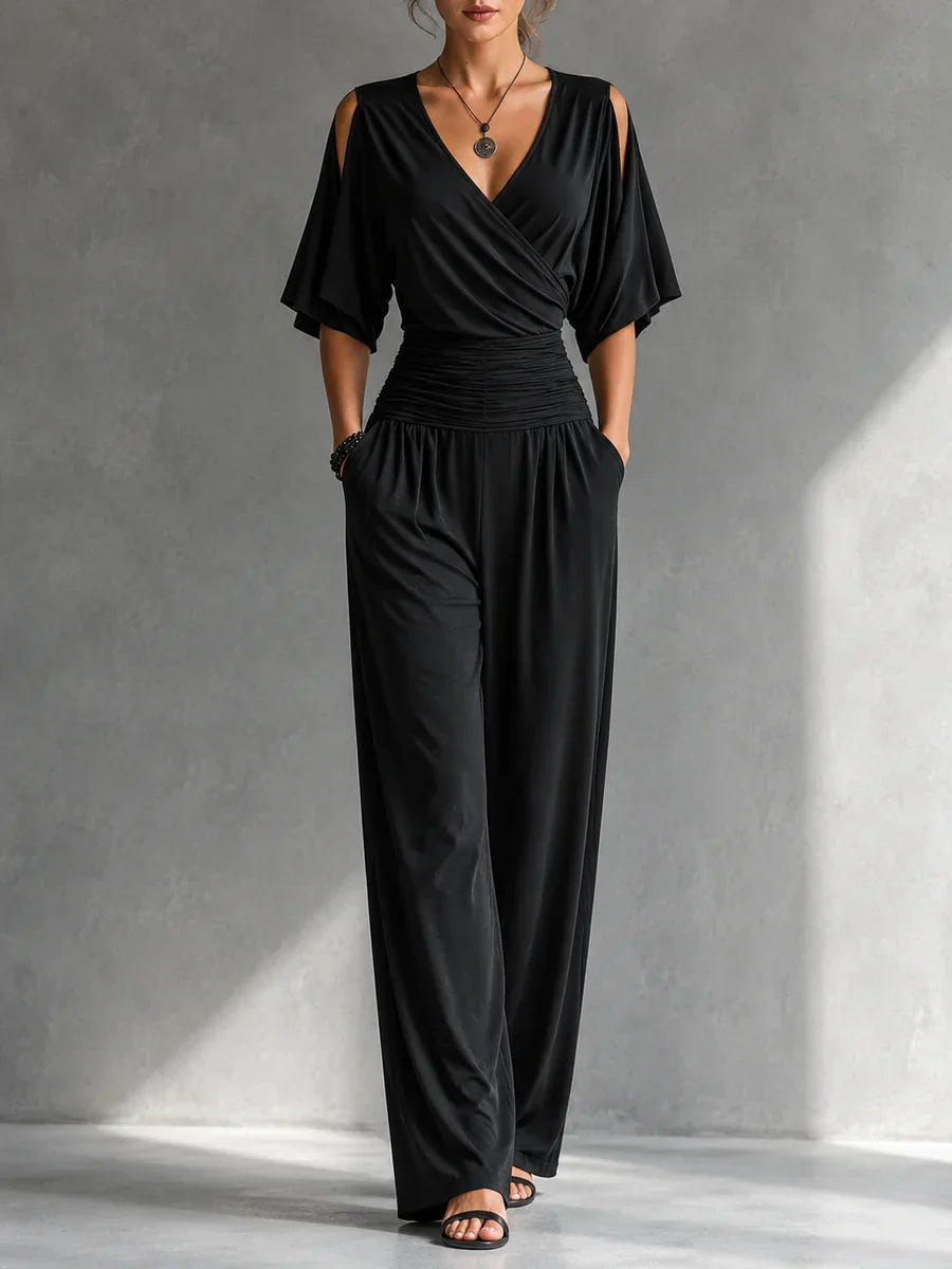 Perly - Elegant Wrap Jumpsuit