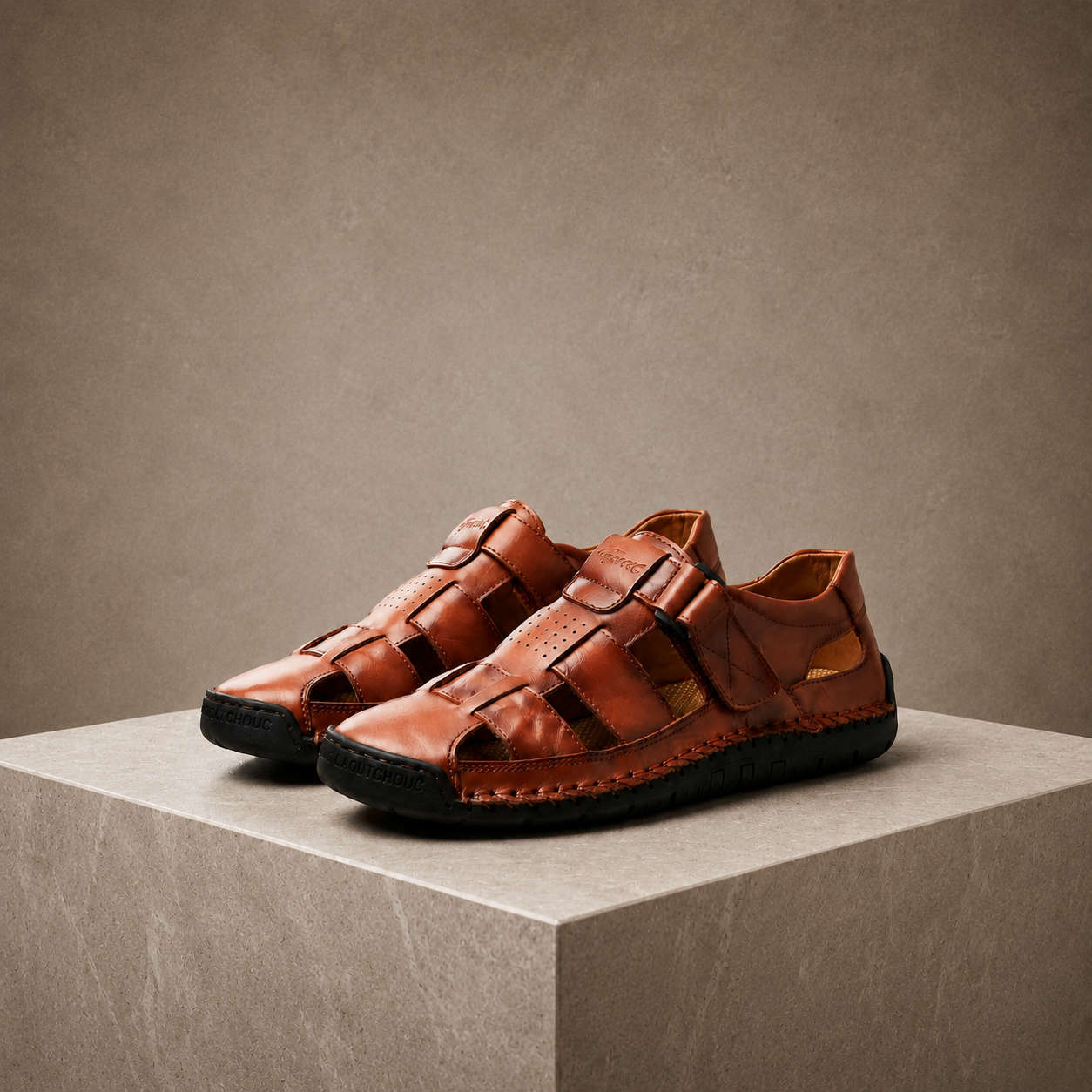 Mikko - Full-Grain Leather Fisherman Sandals