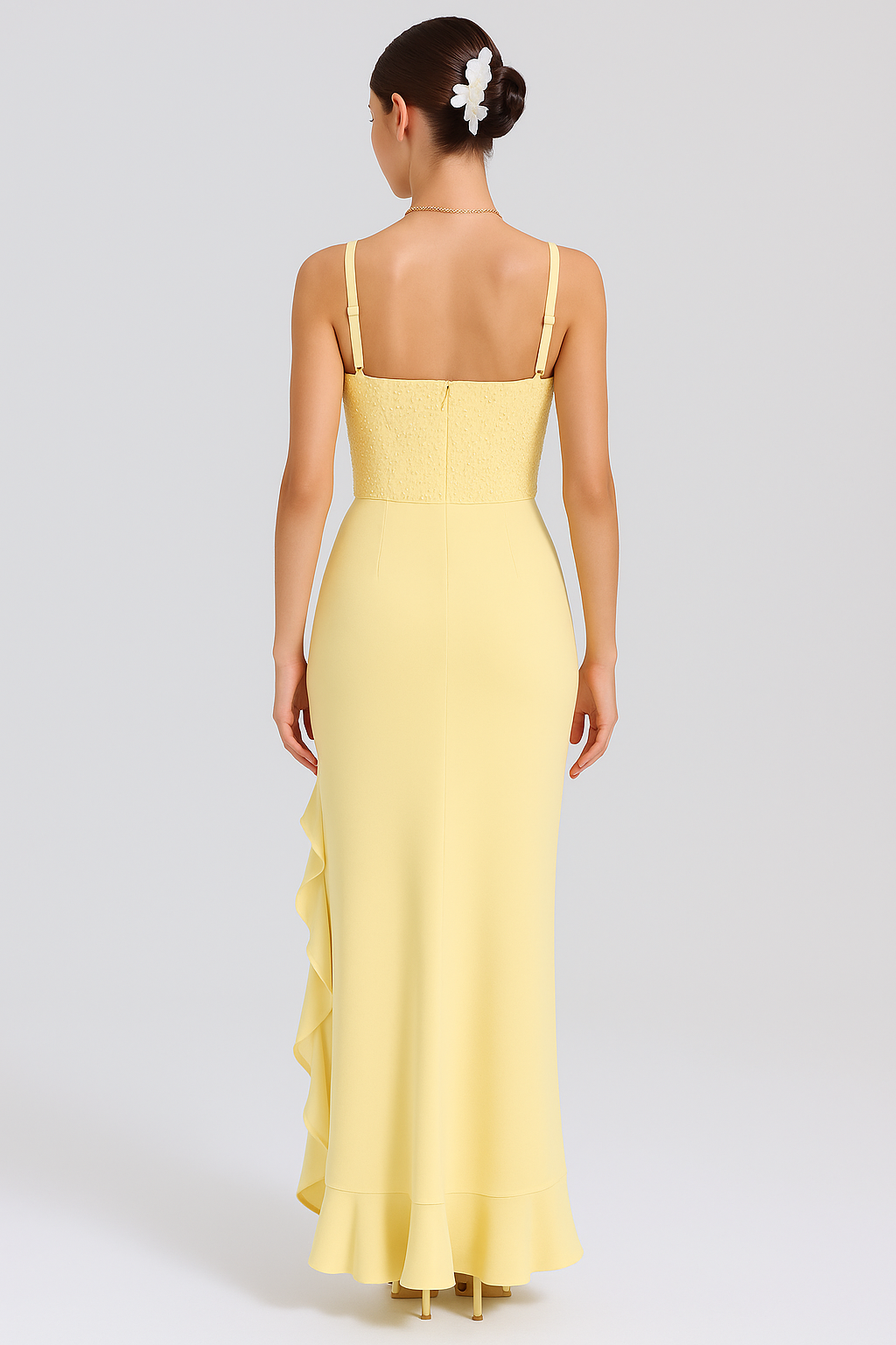 Lunira – Ruffled Pastel Midi Dress