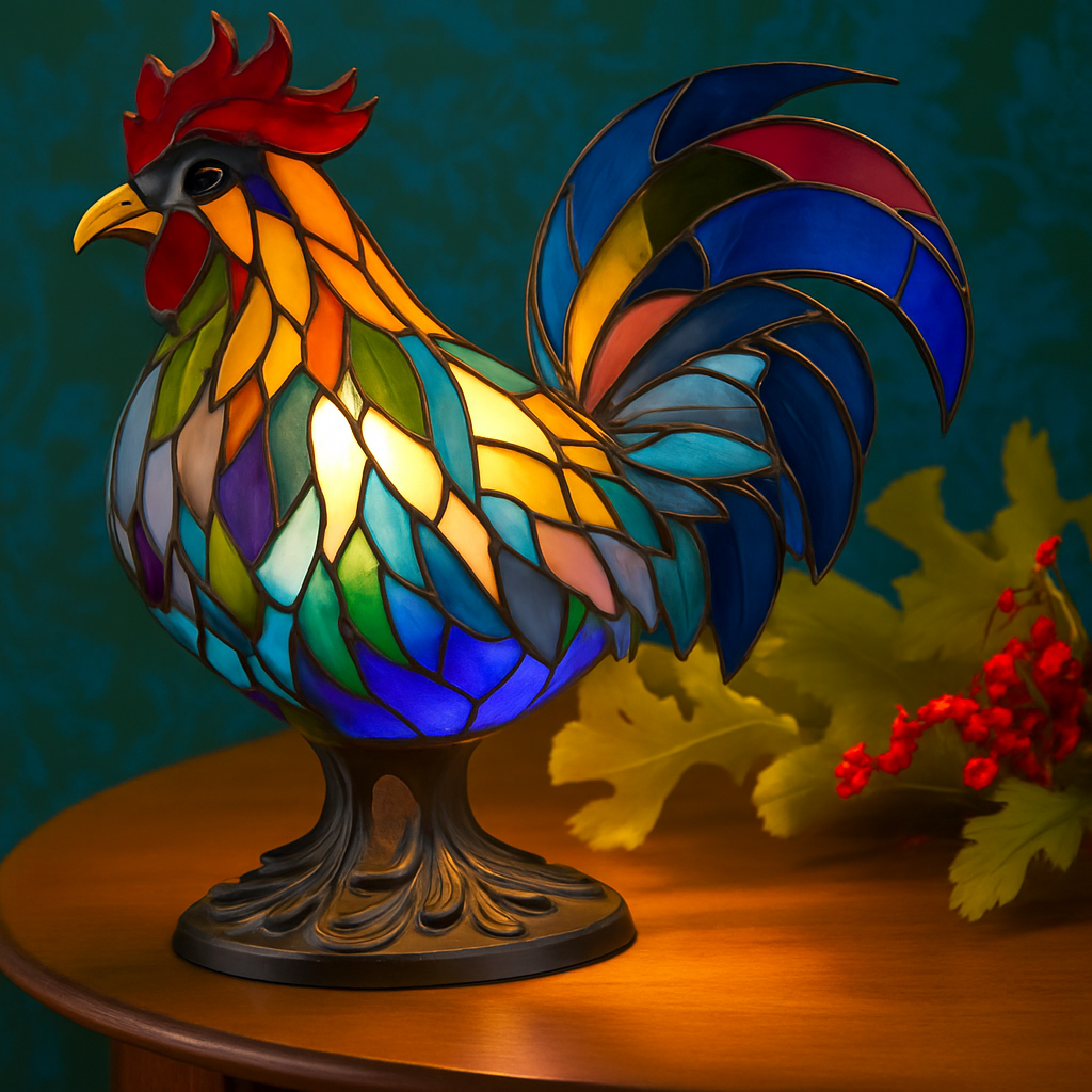 Hector - Colored Rooster Lamp