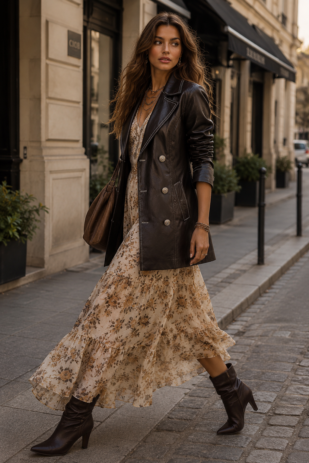 Monroe - Vintage Eco-Leather Trench Coat