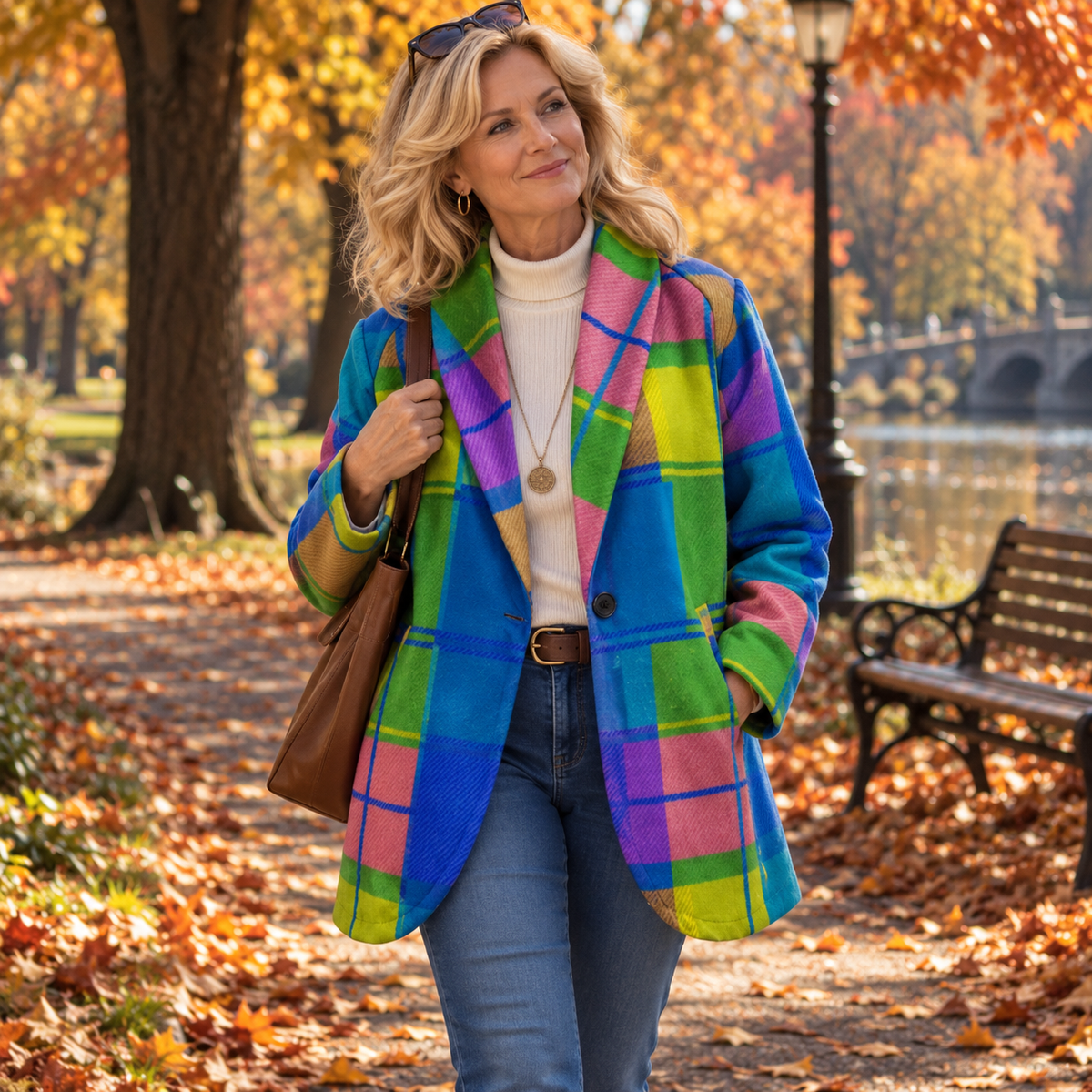 Aileen - Multicolor Checkered Jacket