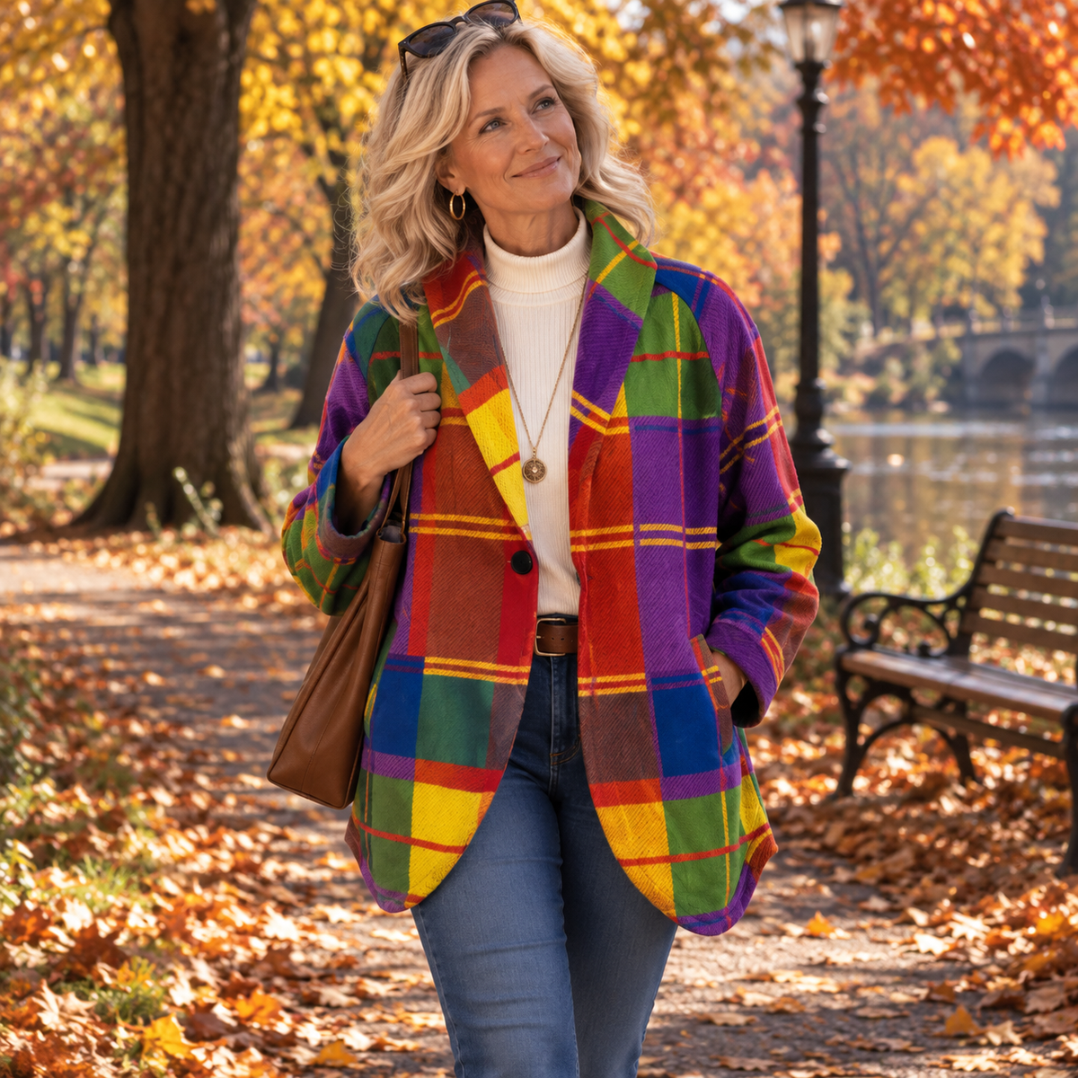 Aileen - Multicolor Checkered Jacket