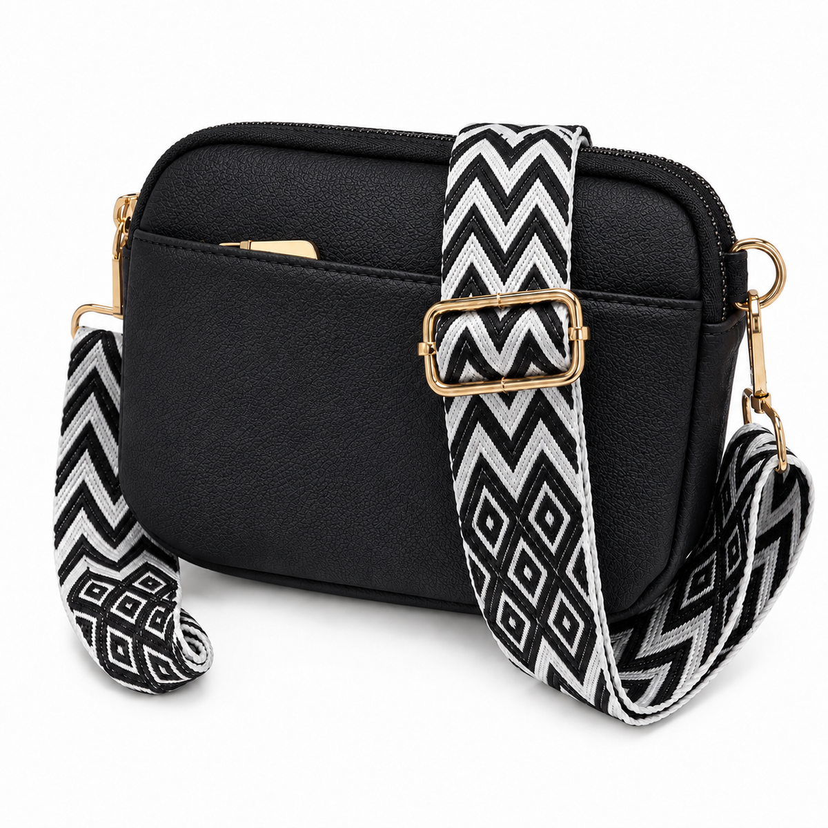 Adhara - Structured Vegan Leather Crossbody Bag