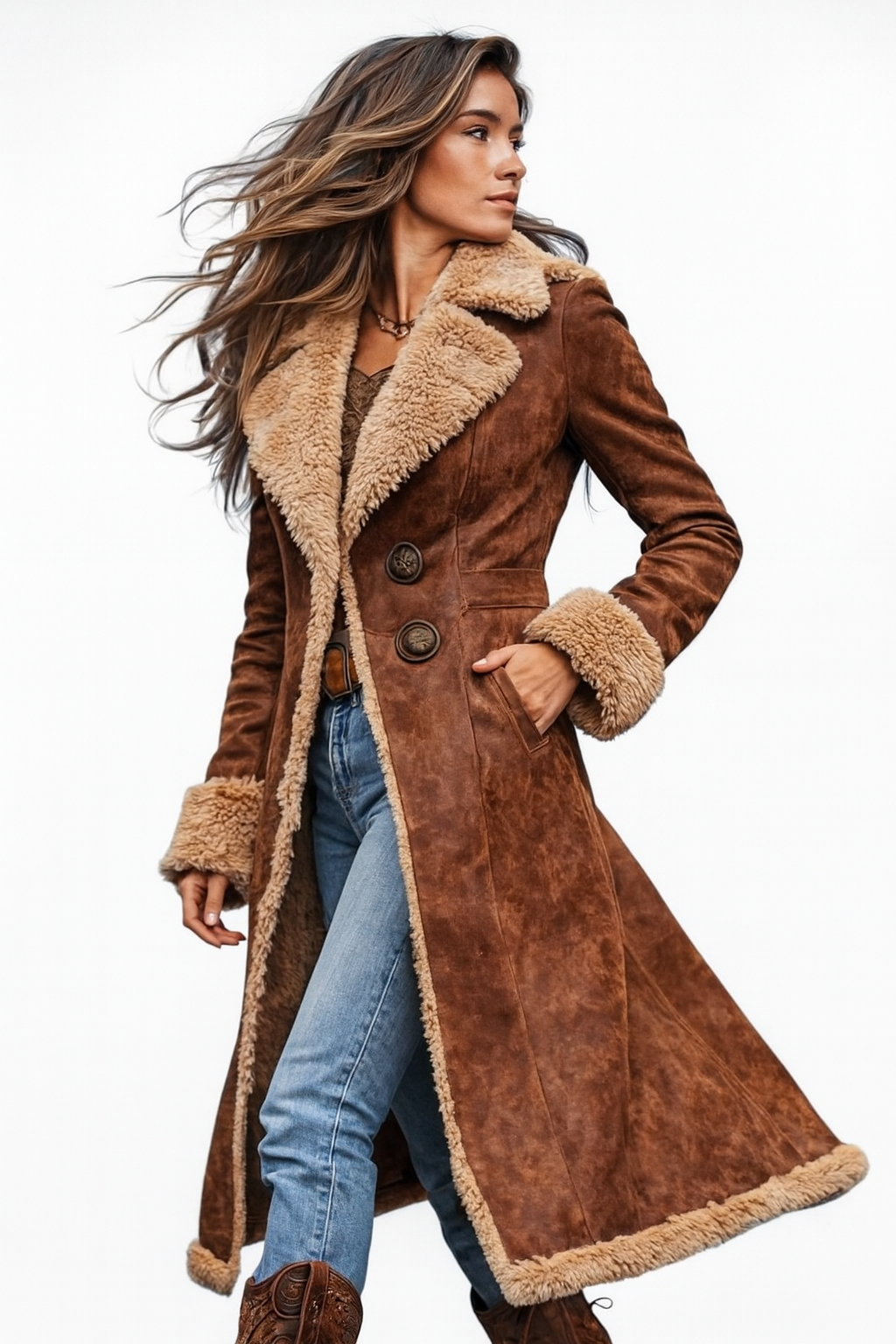 Izzie – Vintage Inspired Long Coat