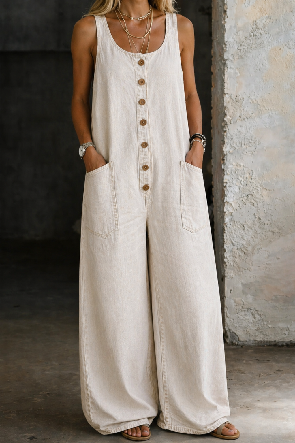 Taylor - Vintage Washed Cotton Denim Overalls