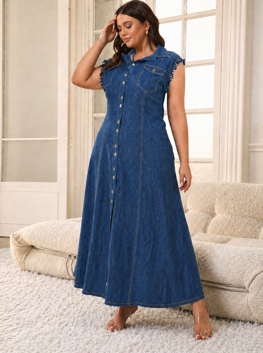 Marrie - Plus Size Denim Dress