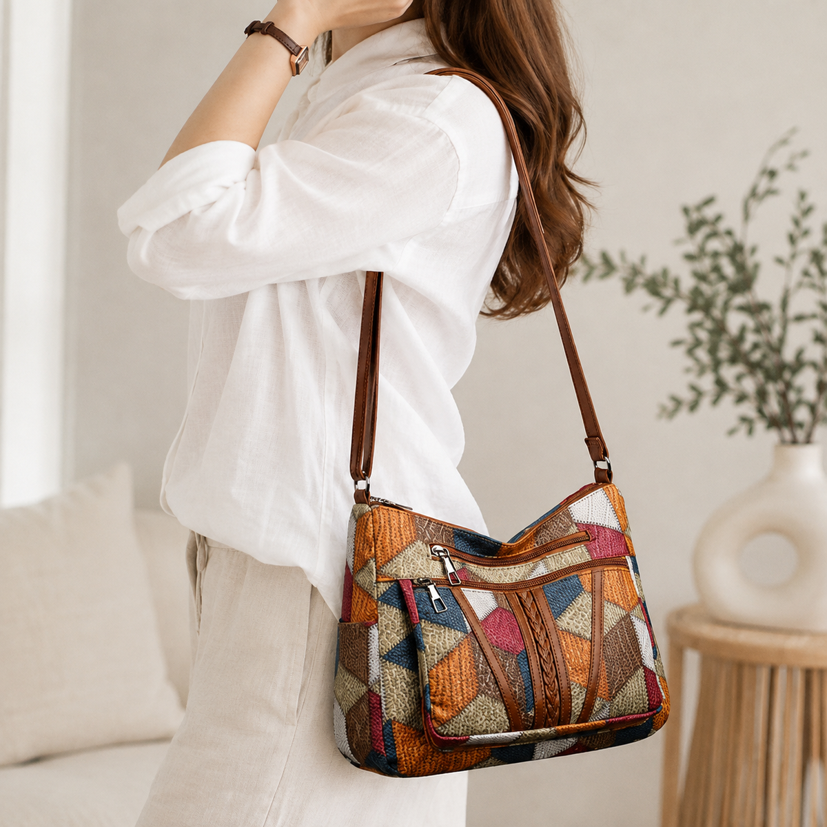 Chanel – Geometric Patchwork Crossbody Bag