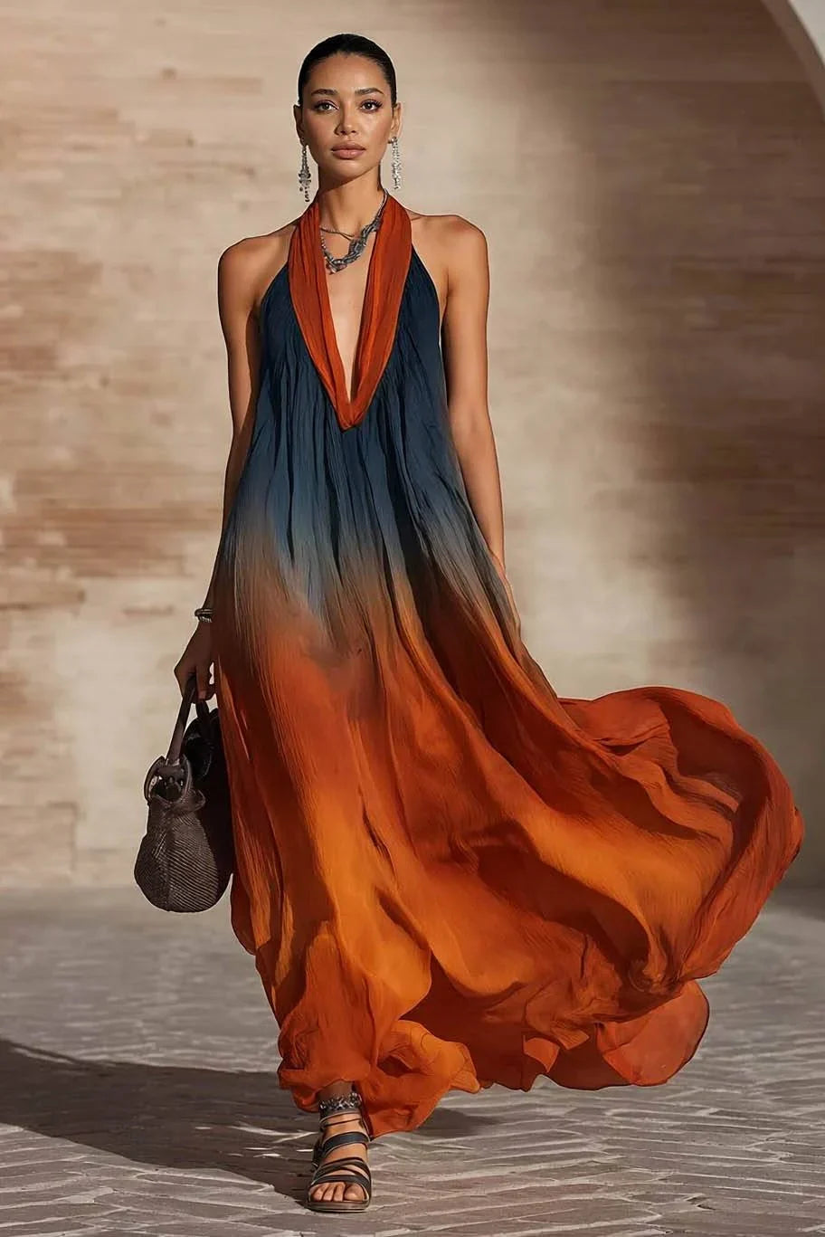 Carmin - Gradient Boho Maxi Dress