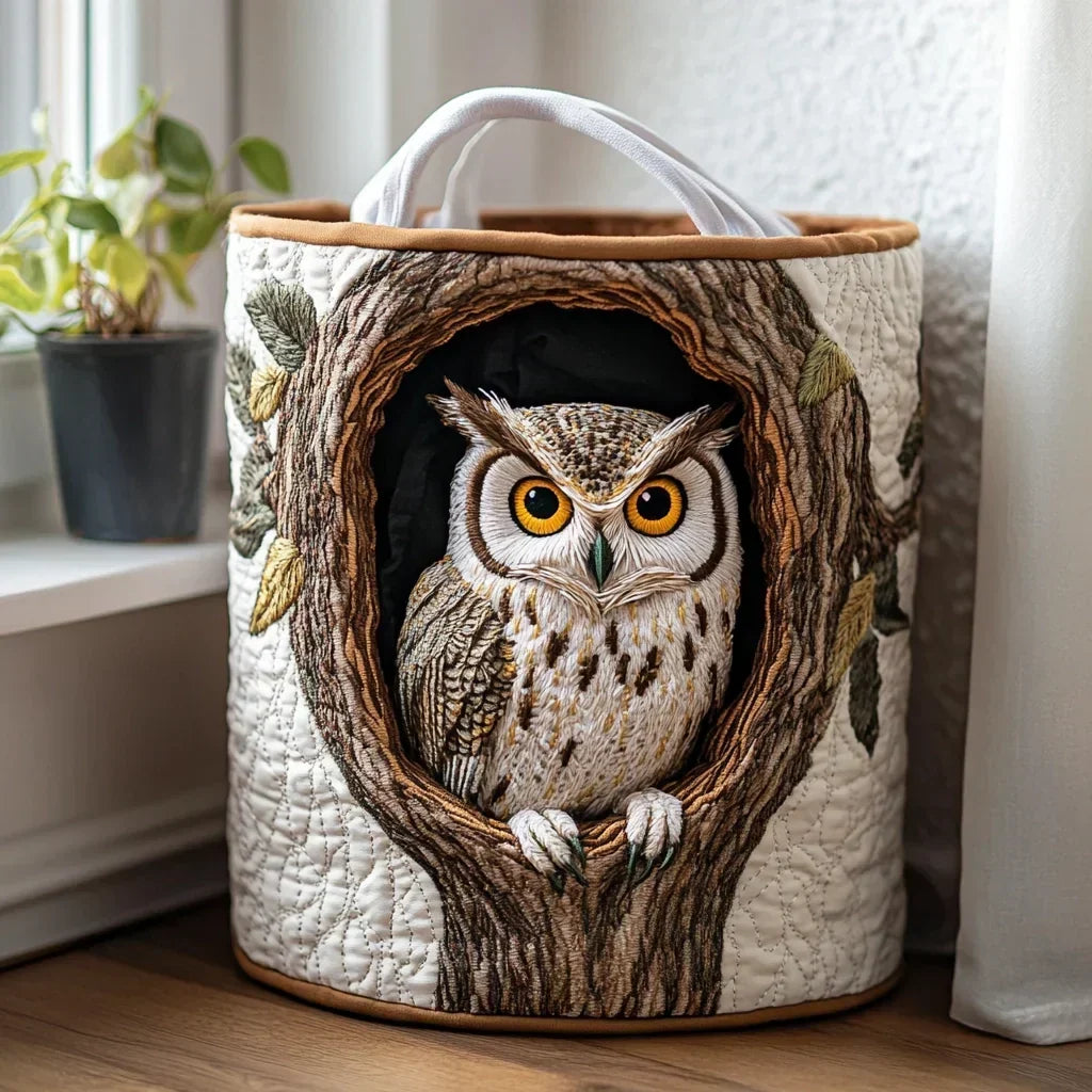Penny – Hand-Quilted Owl Basket