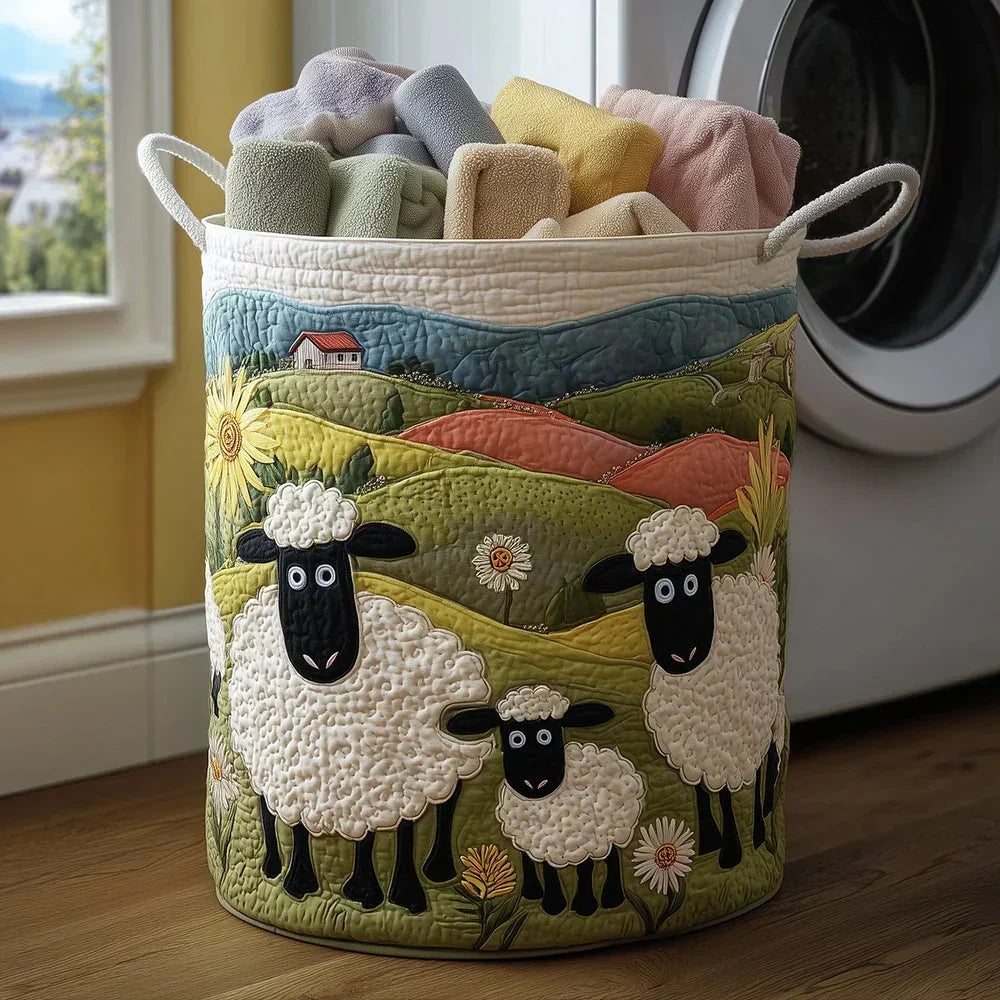 Bluebell – Hand-Quilted Sheep Basket