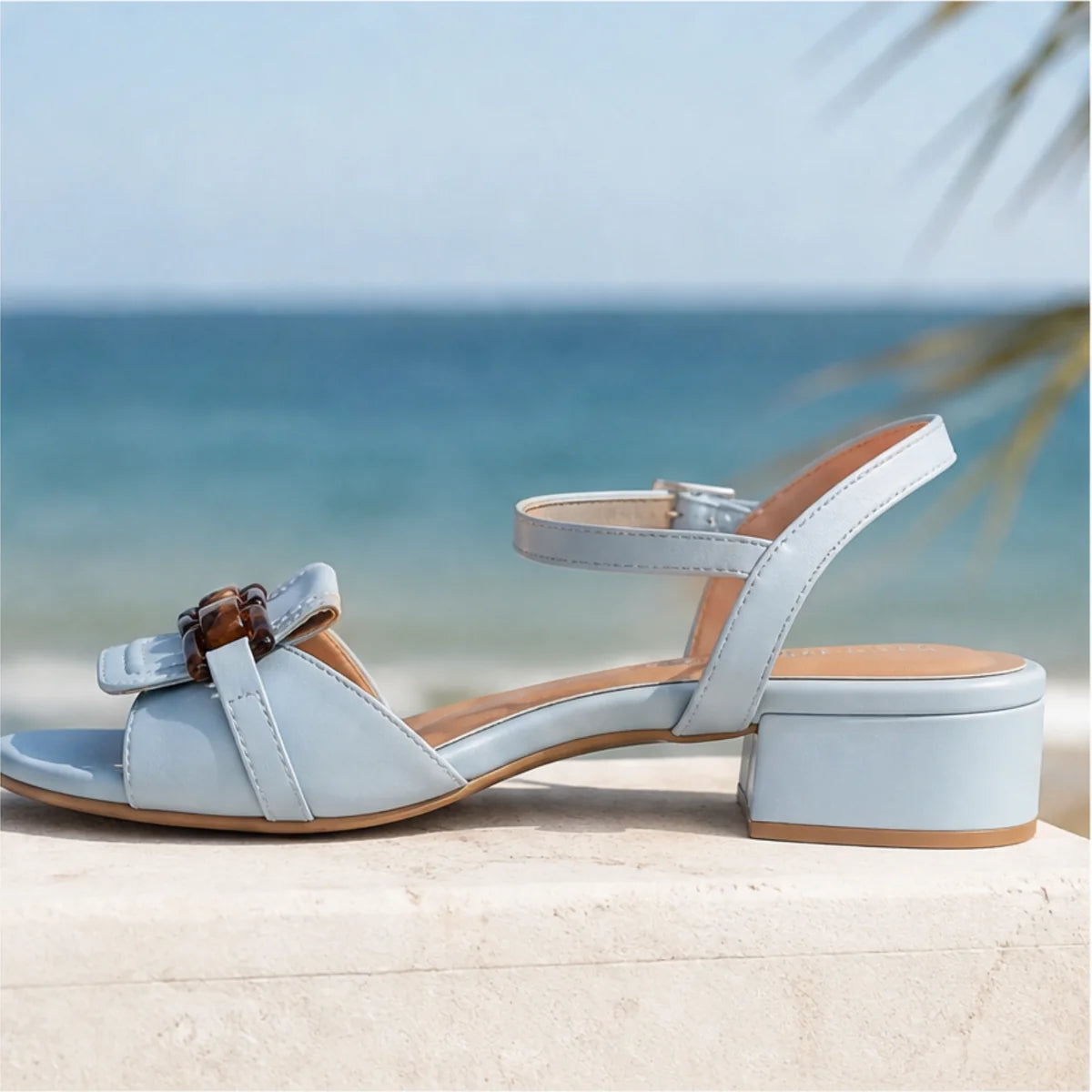 Amie - Light Blue Heeled Sandals