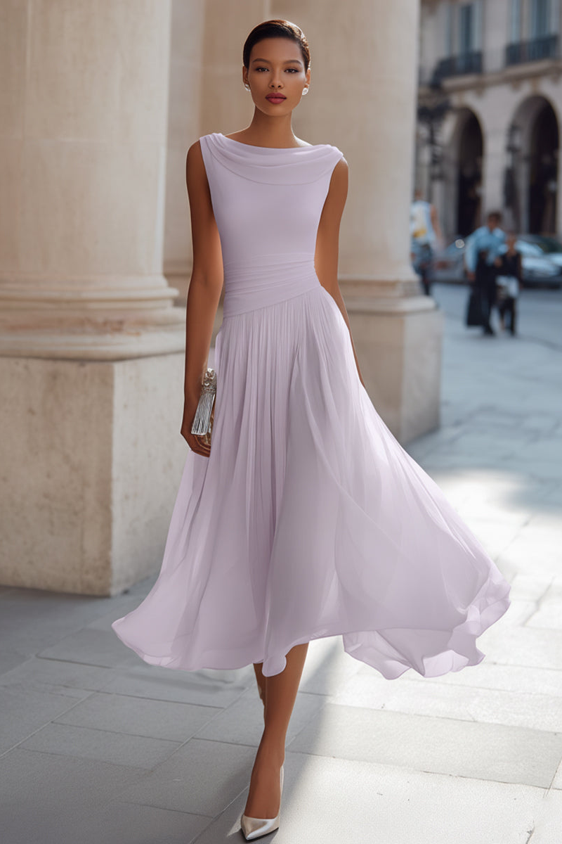 Arielle - Draped Midi Occasion Dress
