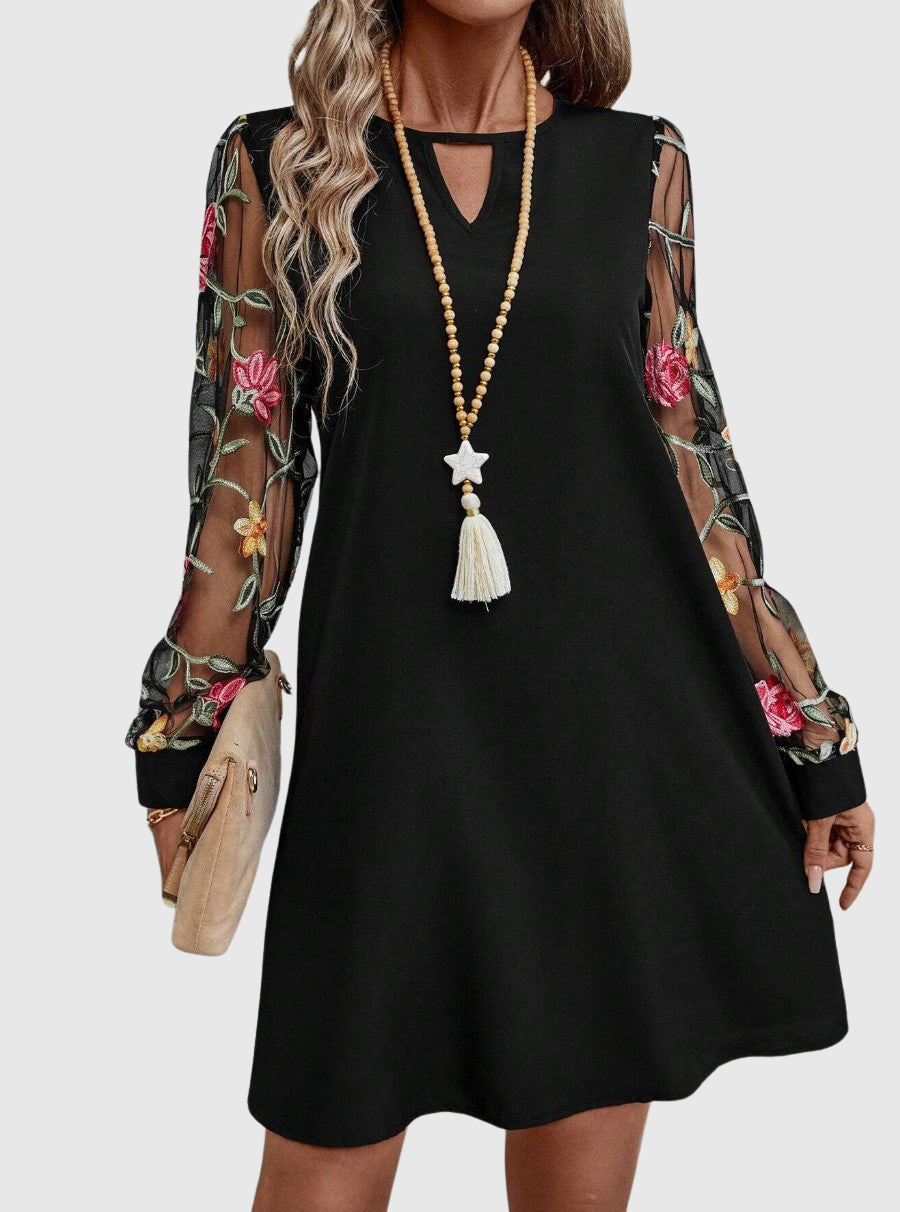 Jaia – Elegant V-Neck Floral Mini Dress